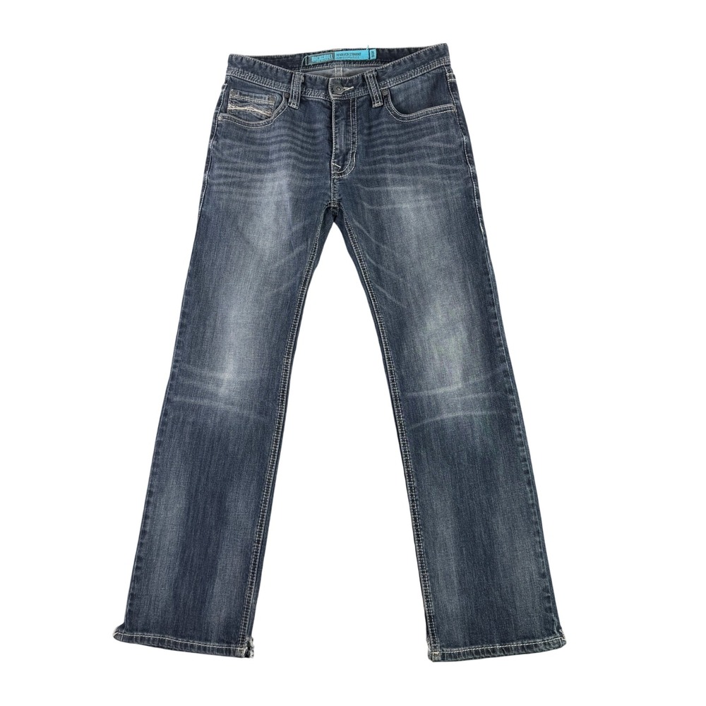 Rock and Roll Cowboy Revolver Straight‎ Jeans Mens 30x30 Blue Straight Nice Fade